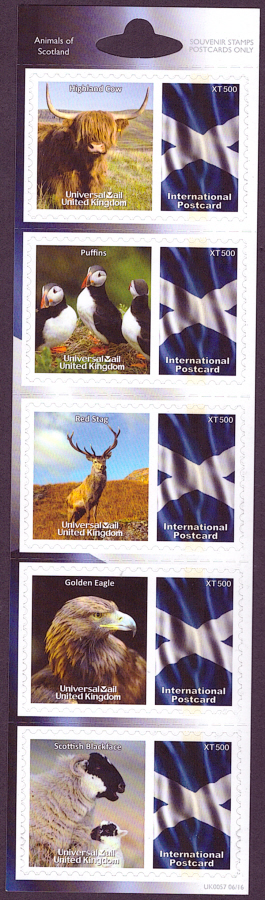 (image for) UK0057 Animals Of Scotland Universal Mail Stamps Dated: 06/16